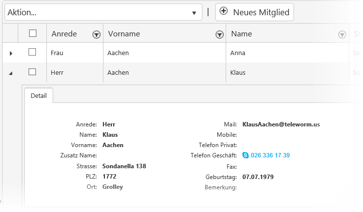 Mitgliederverwaltung Verein Verwalten