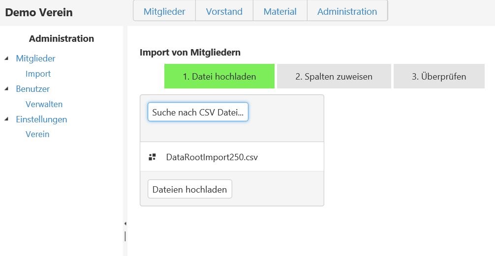 Mitglied Importieren 2